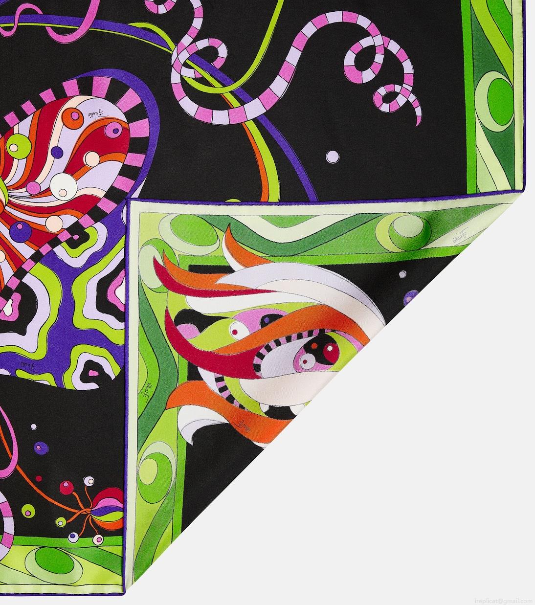 PucciFungo silk twill scarf PucciFungo silk twill scarf