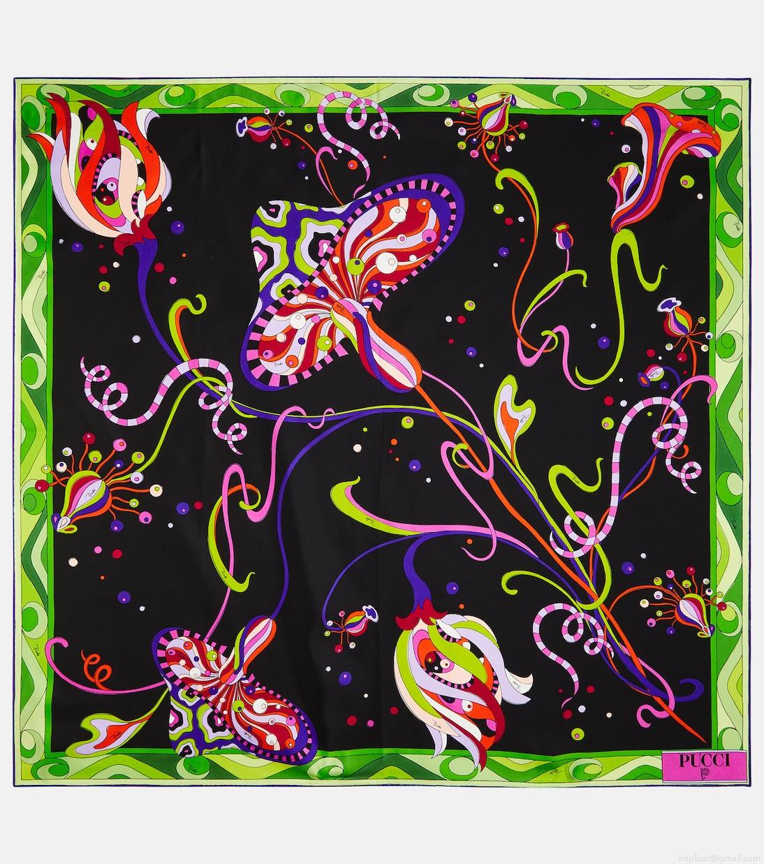 PucciFungo silk twill scarf PucciFungo silk twill scarf