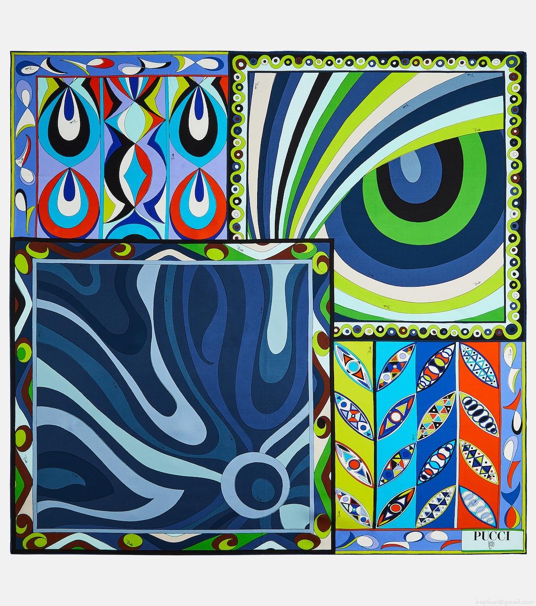 PucciPatchwork silk twill scarf PucciPatchwork silk twill scarf