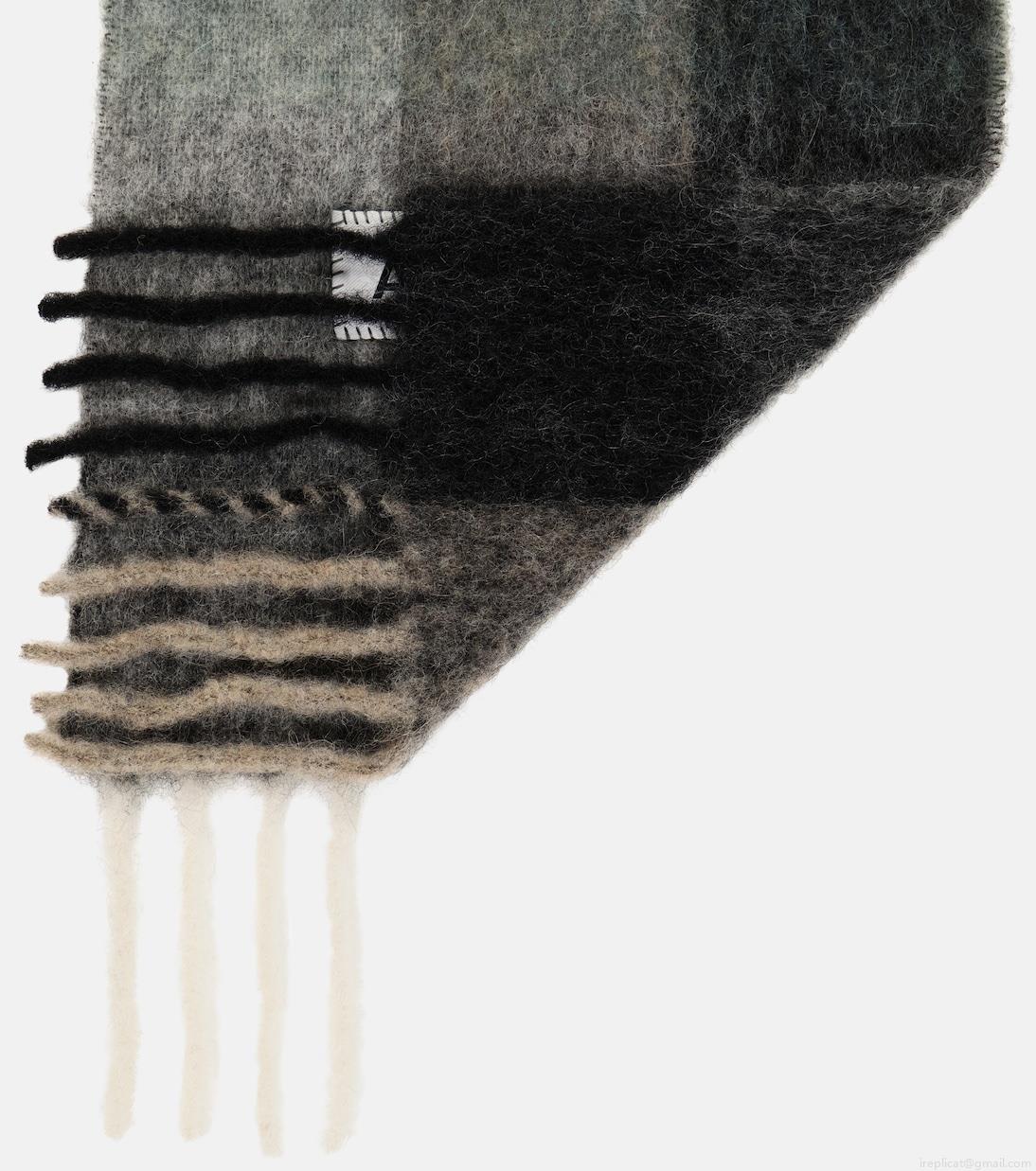 Acne StudiosChecked alpaca wool-blend scarf Acne StudiosChecked alpaca wool-blend scarf