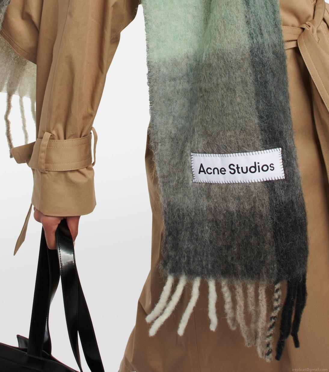 Acne StudiosChecked alpaca wool-blend scarf Acne StudiosChecked alpaca wool-blend scarf