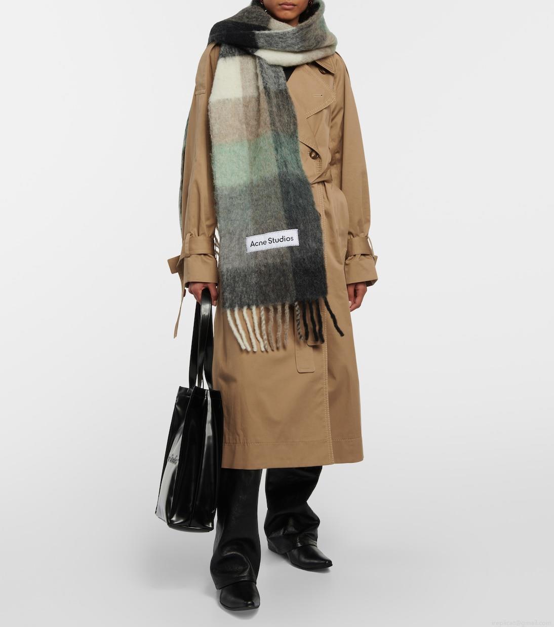 Acne StudiosChecked alpaca wool-blend scarf Acne StudiosChecked alpaca wool-blend scarf