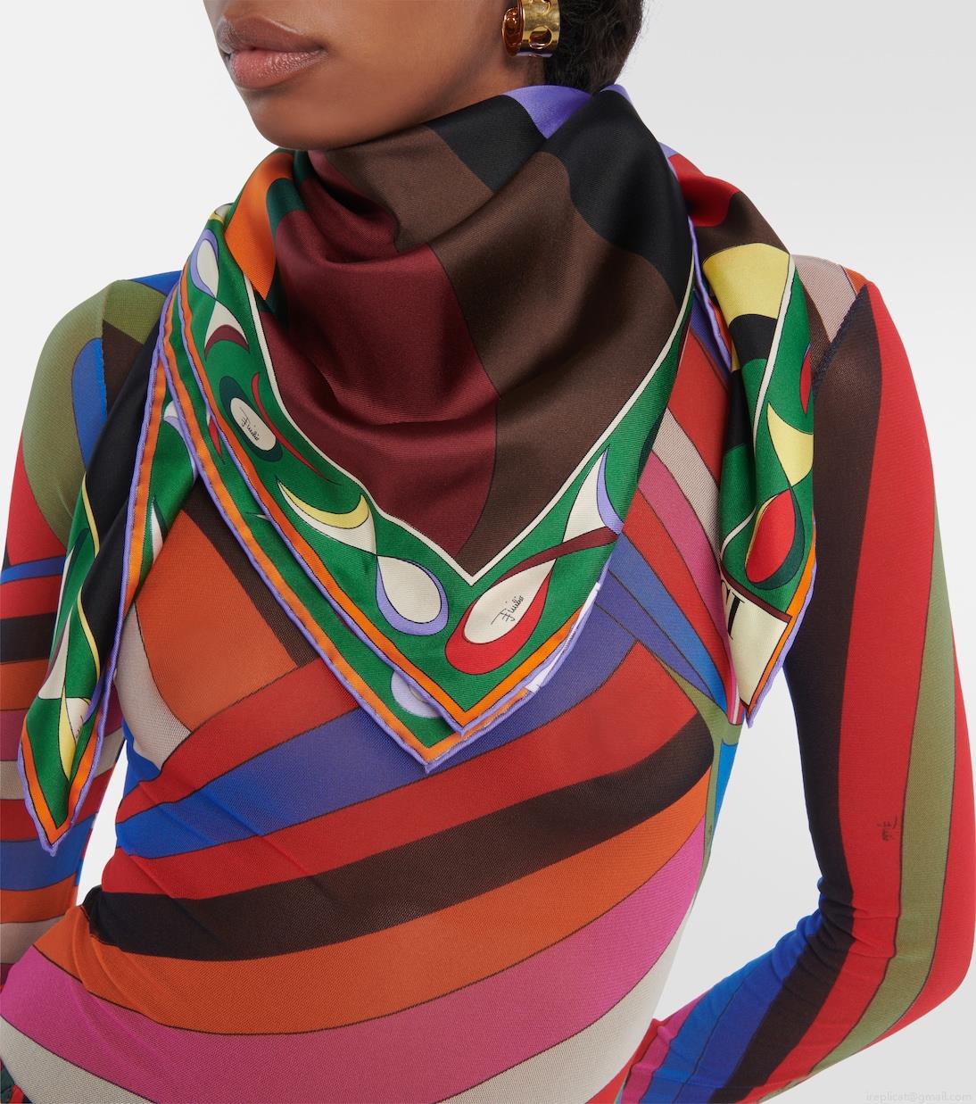 PucciPesci silk twill scarf PucciPesci silk twill scarf