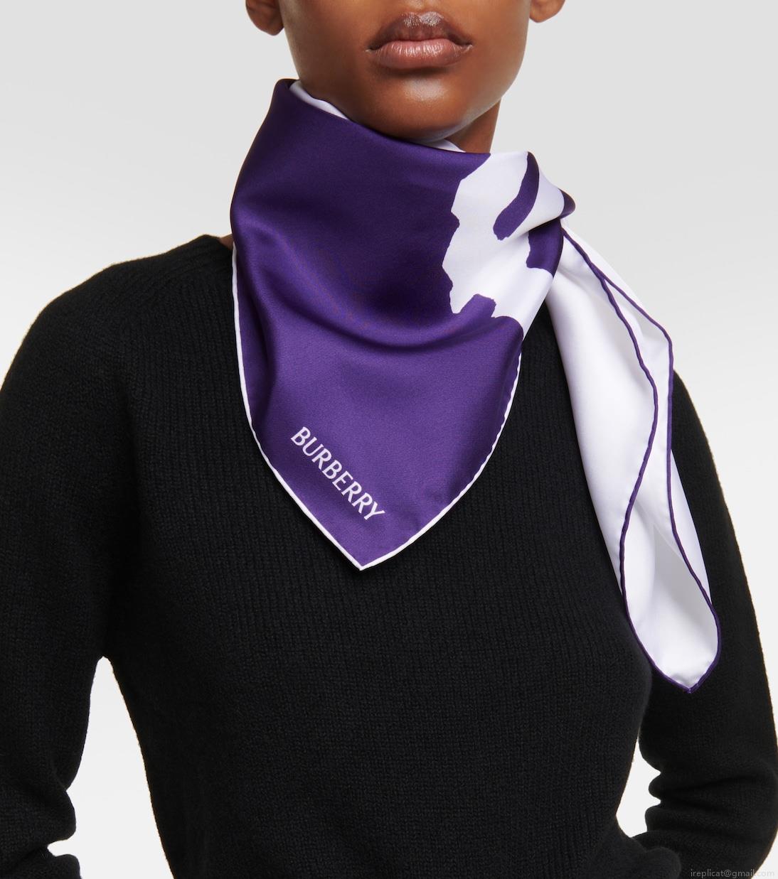 BurberryEKD printed silk scarf BurberryEKD printed silk scarf