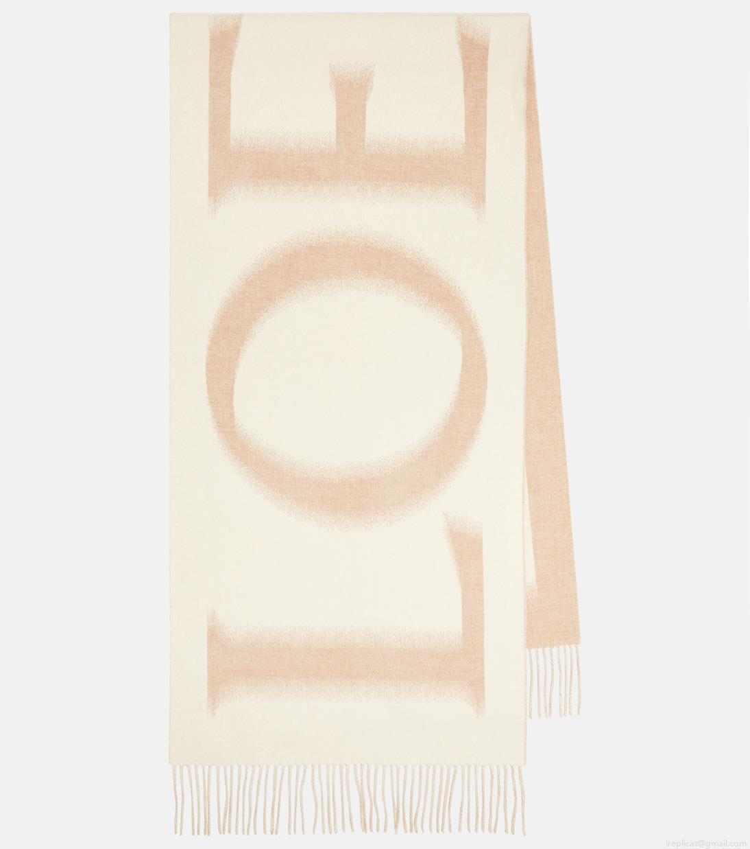 LoeweLogo wool and cashmere scarf LoeweLogo wool and cashmere scarf