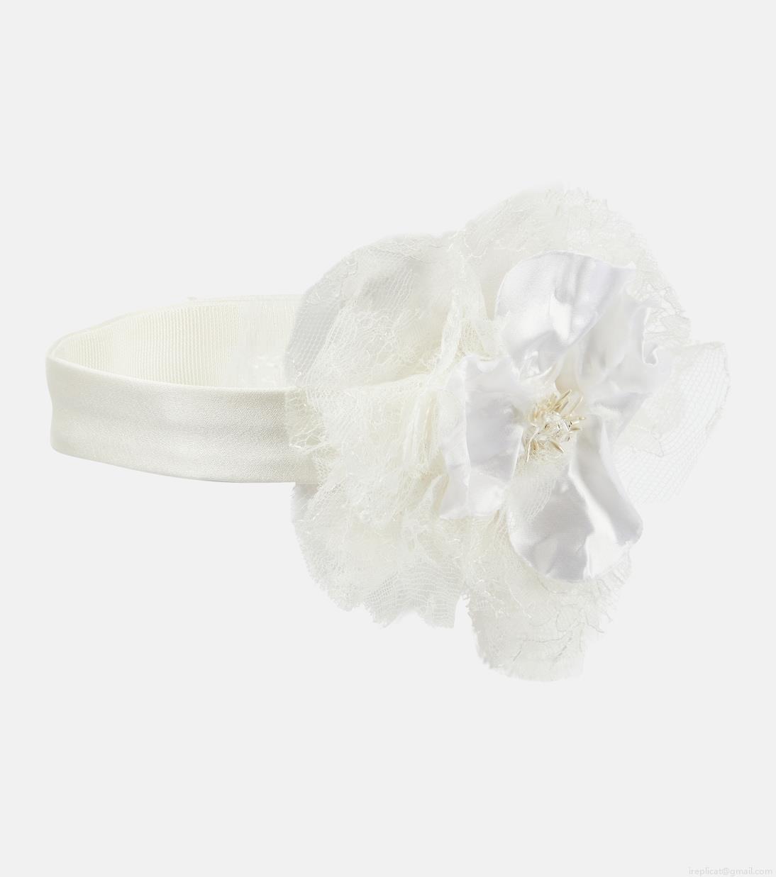 Dolce&GabbanaFloral-appliqué lace-trimmed choker Dolce&GabbanaFloral-appliqué lace-trimmed choker