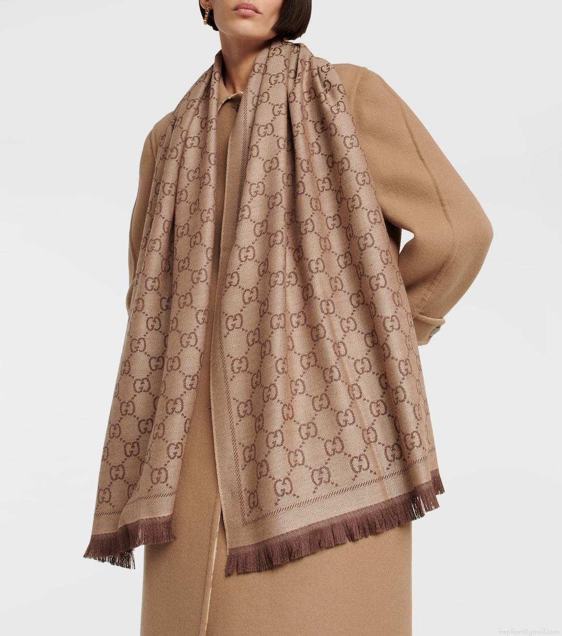GucciGG wool jacquard scarf GucciGG wool jacquard scarf