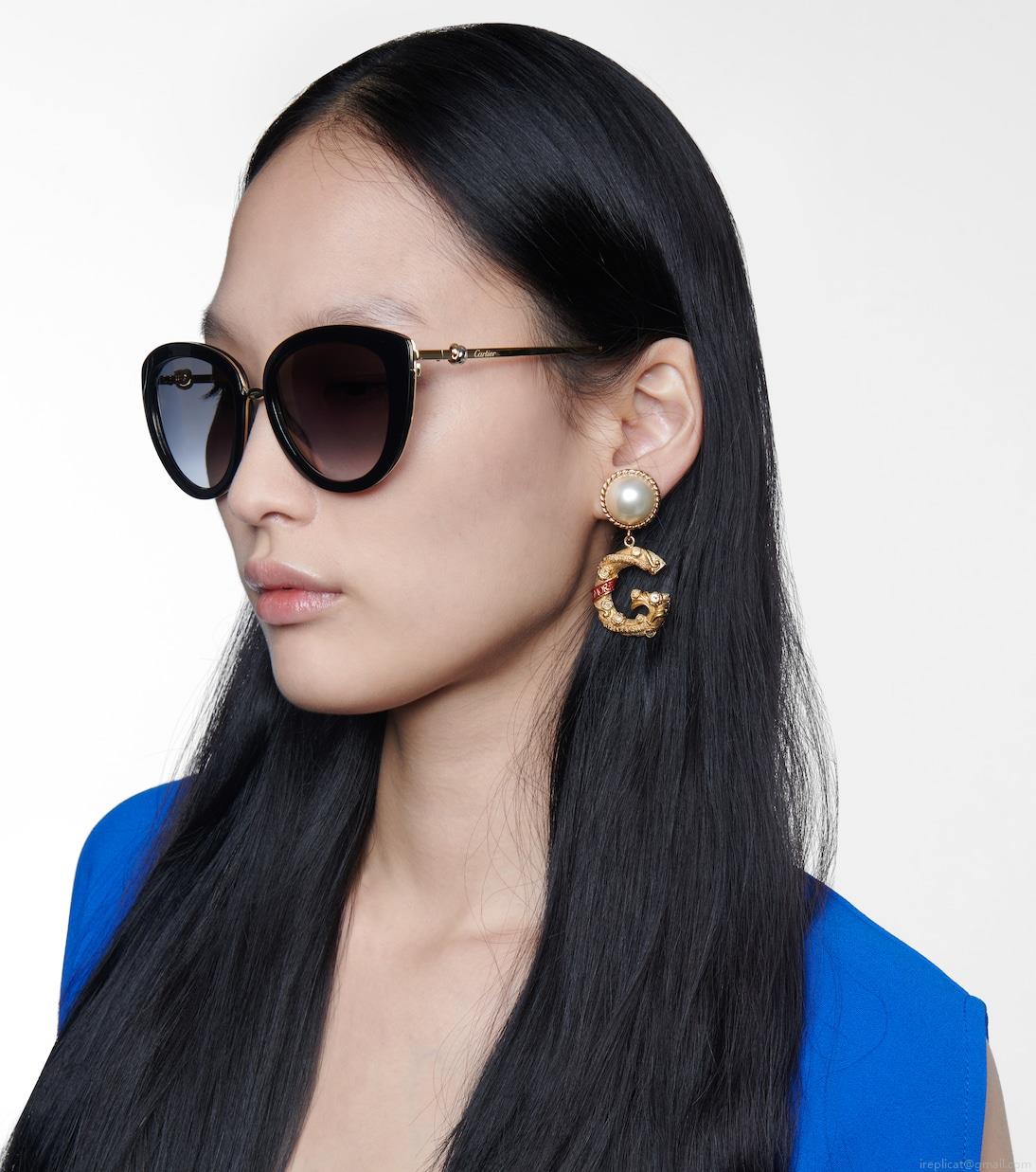 Cartier Eyewear CollectionTrinity cat-eye sunglasses Cartier Eyewear CollectionTrinity cat-eye sunglasses