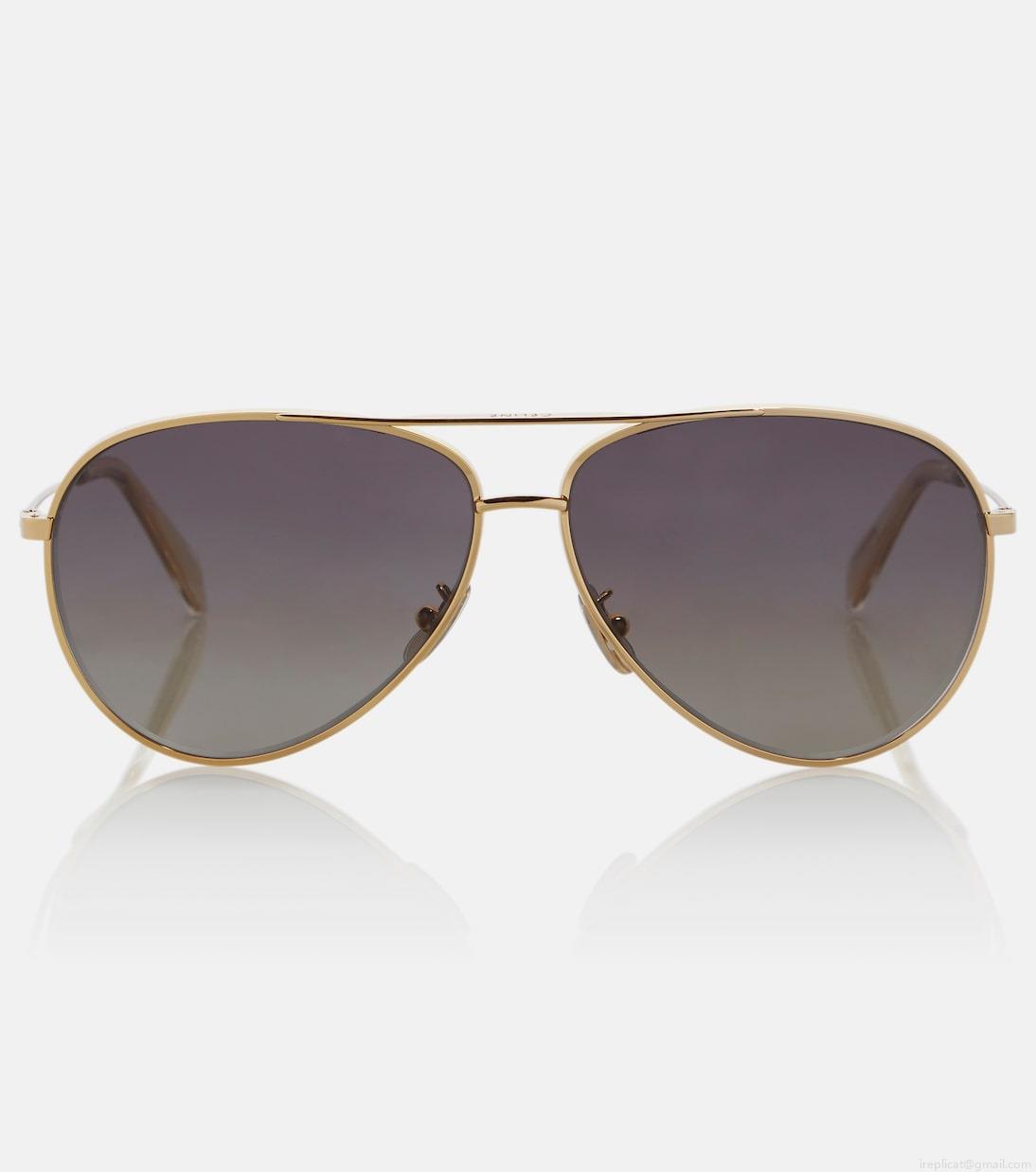 Celine EyewearAviator sunglasses with leather pouch Celine EyewearAviator sunglasses with leather pouch
