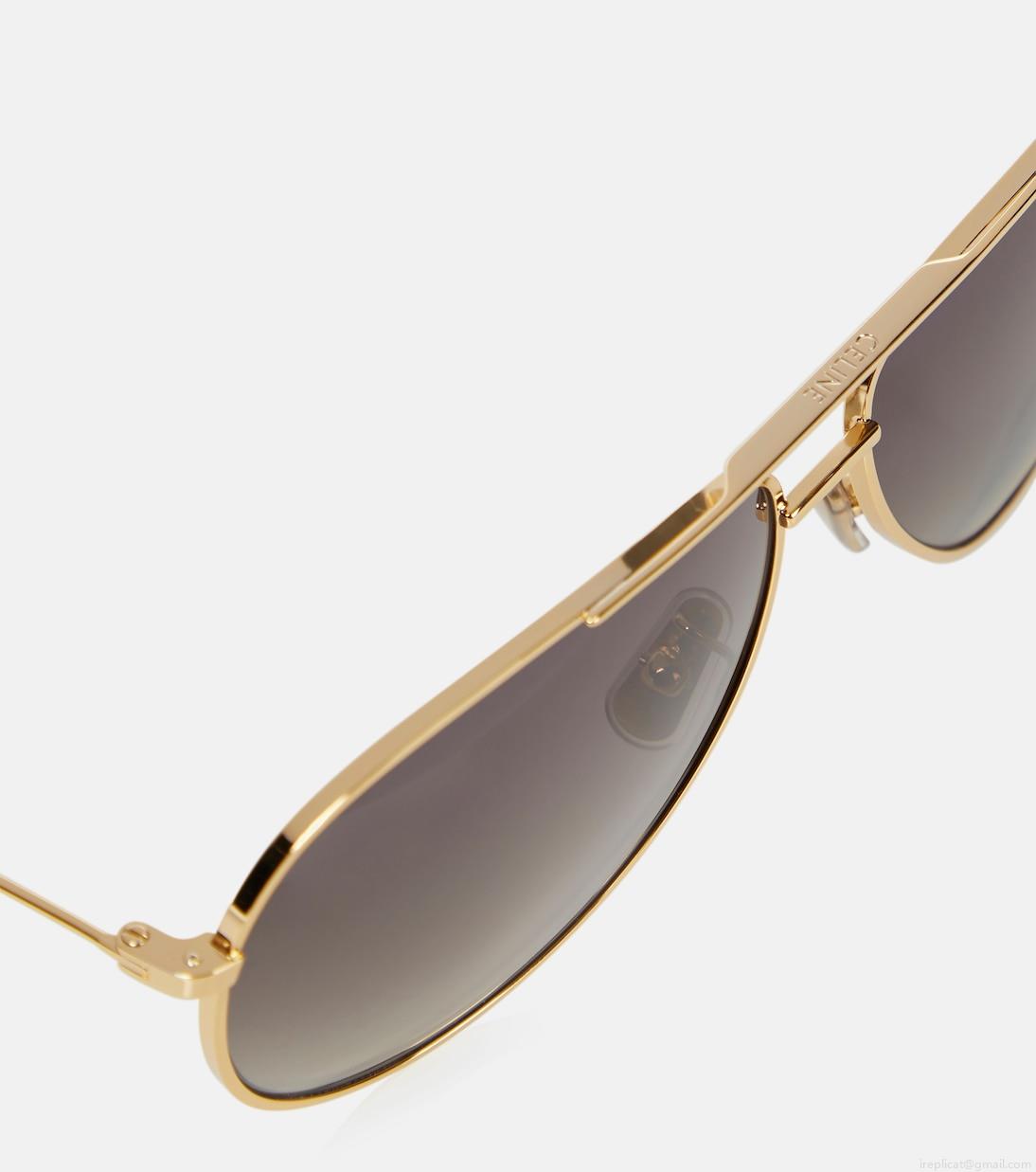 Celine EyewearAviator sunglasses with leather pouch Celine EyewearAviator sunglasses with leather pouch