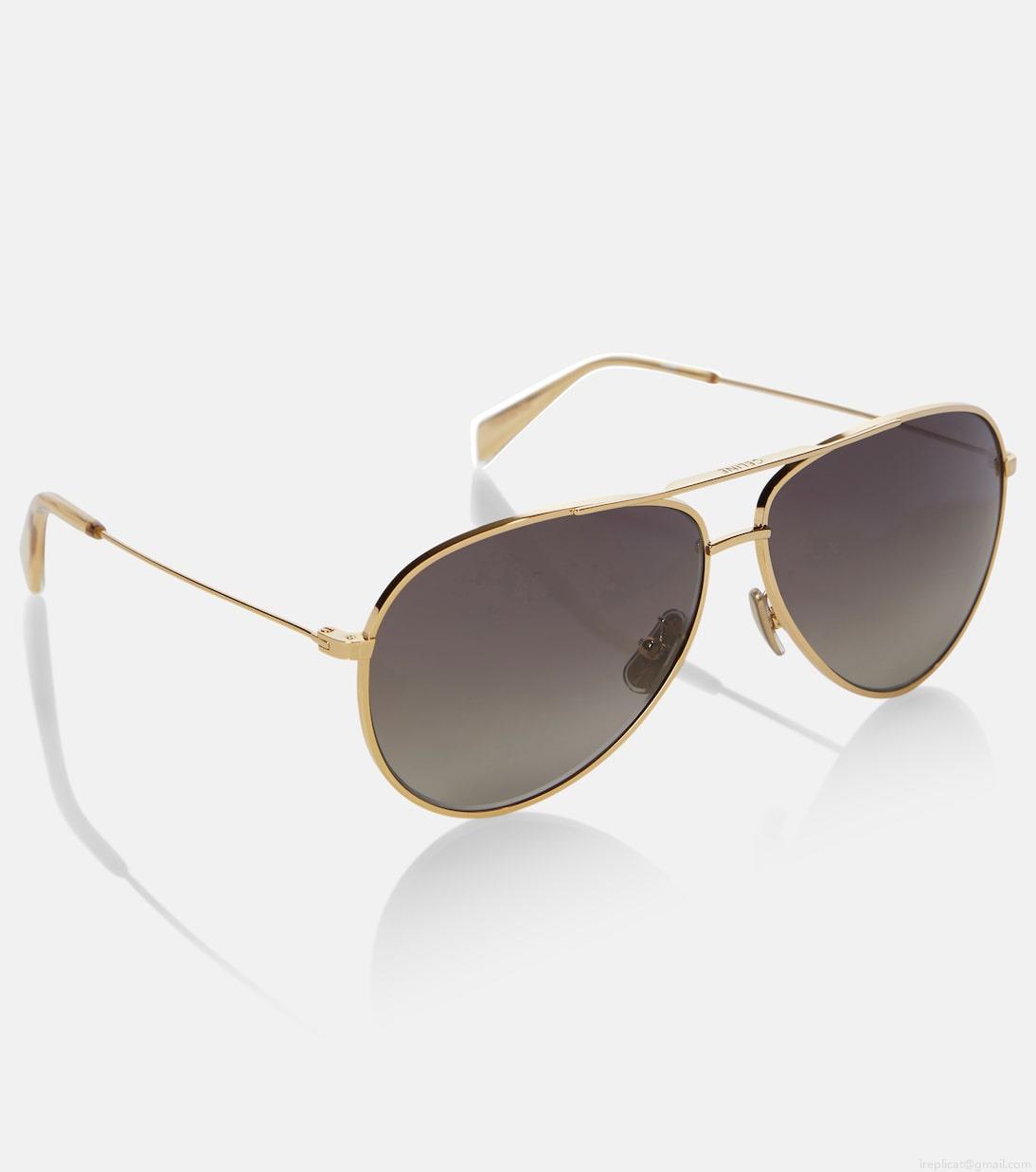 Celine EyewearAviator sunglasses with leather pouch Celine EyewearAviator sunglasses with leather pouch