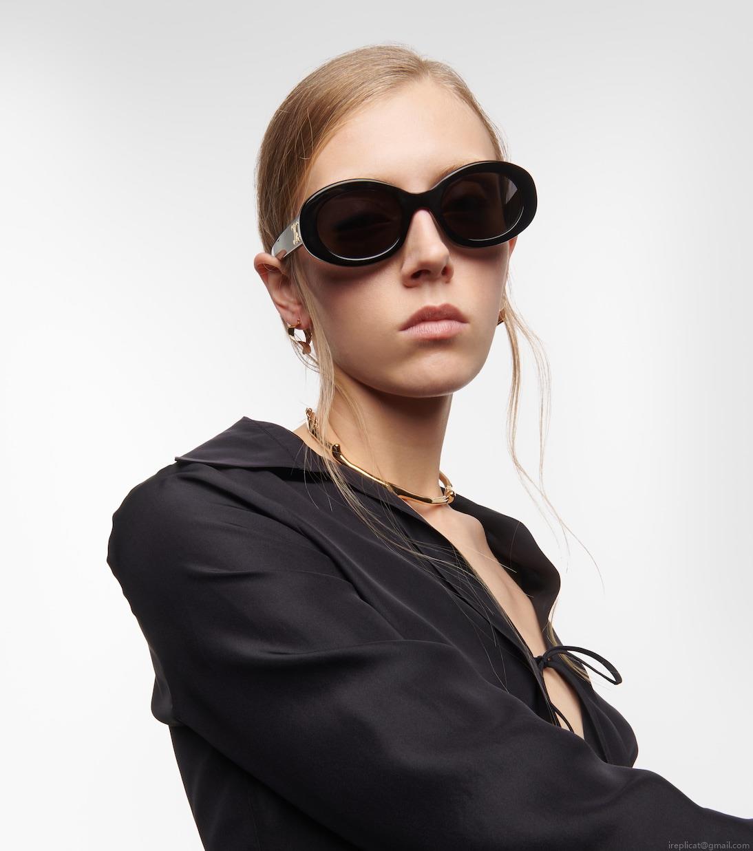 Celine EyewearTriomphe 01 oval sunglasses Celine EyewearTriomphe 01 oval sunglasses