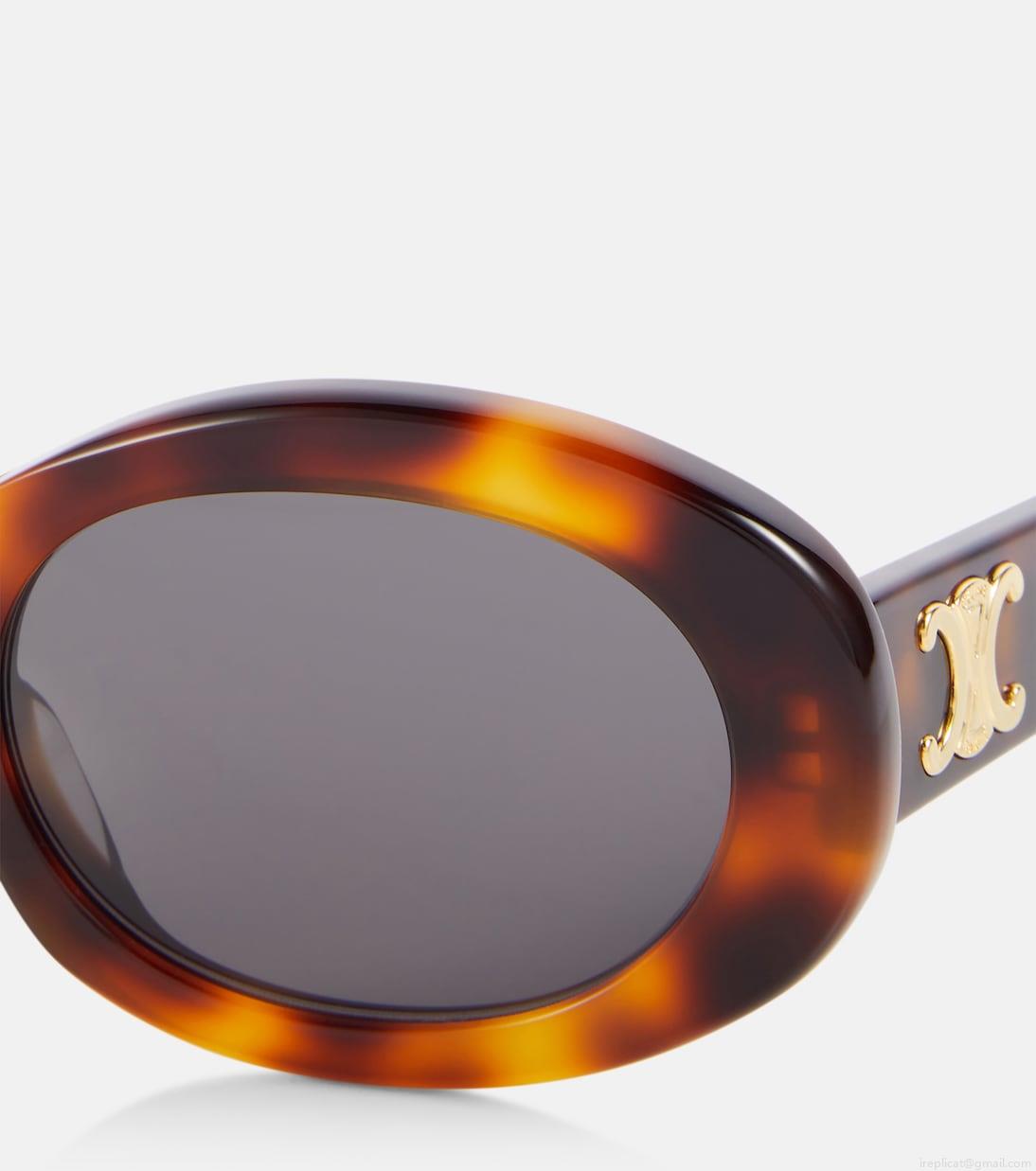 Celine EyewearTriomphe 01 oval sunglasses Celine EyewearTriomphe 01 oval sunglasses