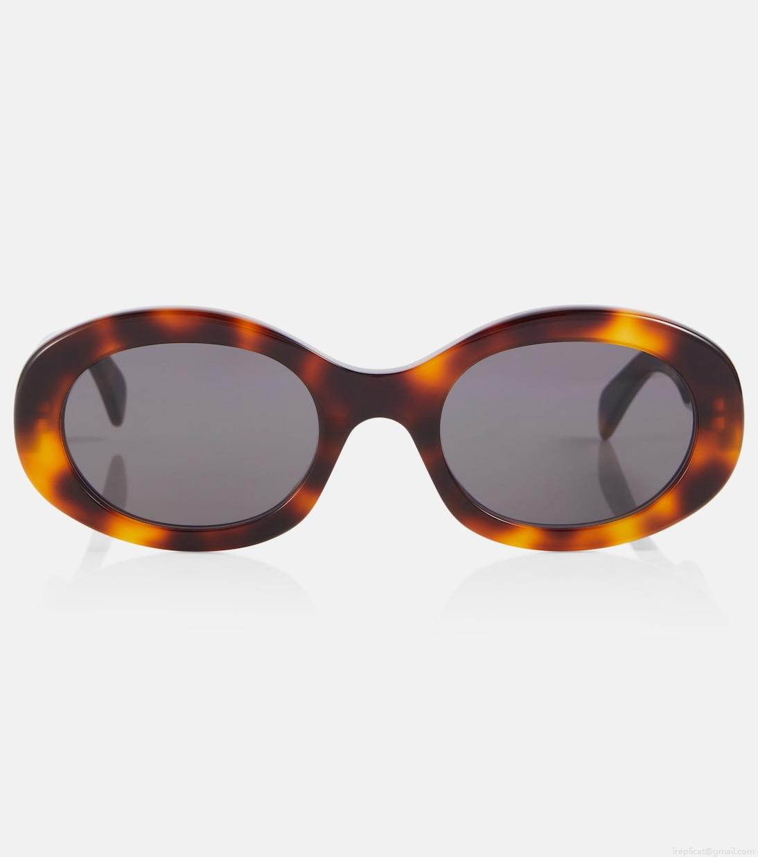 Celine EyewearTriomphe 01 oval sunglasses Celine EyewearTriomphe 01 oval sunglasses