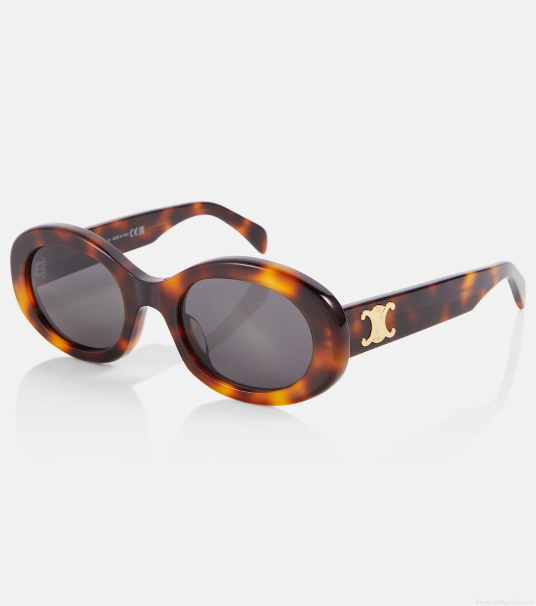 Celine EyewearTriomphe 01 oval sunglasses Celine EyewearTriomphe 01 oval sunglasses