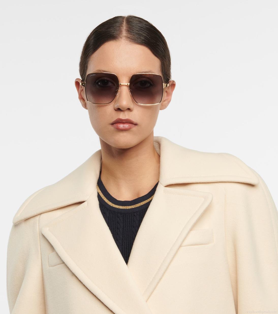 Cartier Eyewear CollectionSantos de Cartier square sunglasses Cartier Eyewear CollectionSantos de Cartier square sunglasses
