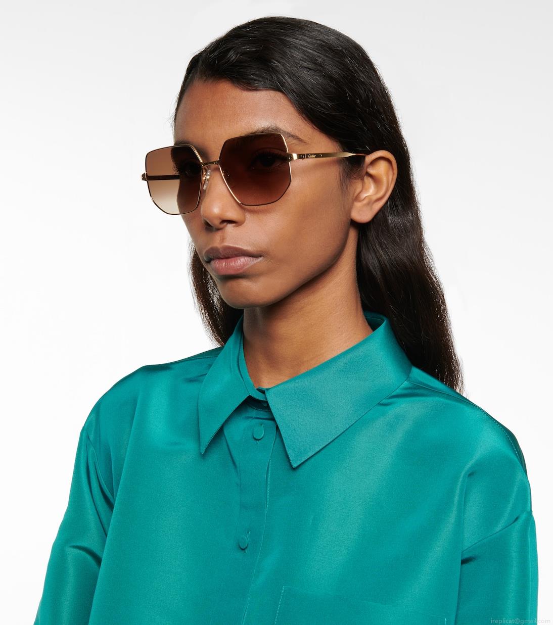 Cartier Eyewear CollectionSantos de Cartier square sunglasses Cartier Eyewear CollectionSantos de Cartier square sunglasses