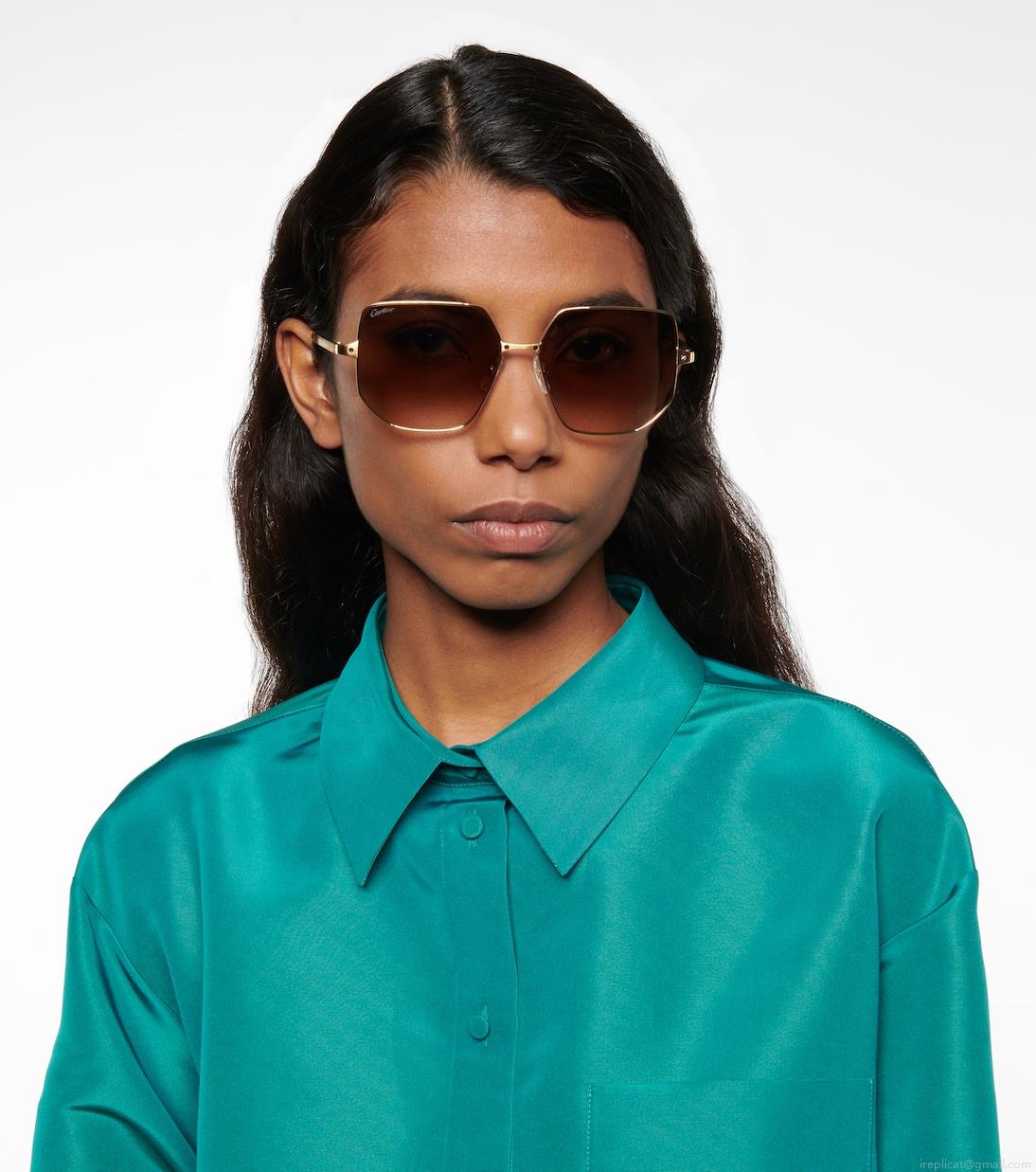 Cartier Eyewear CollectionSantos de Cartier square sunglasses Cartier Eyewear CollectionSantos de Cartier square sunglasses