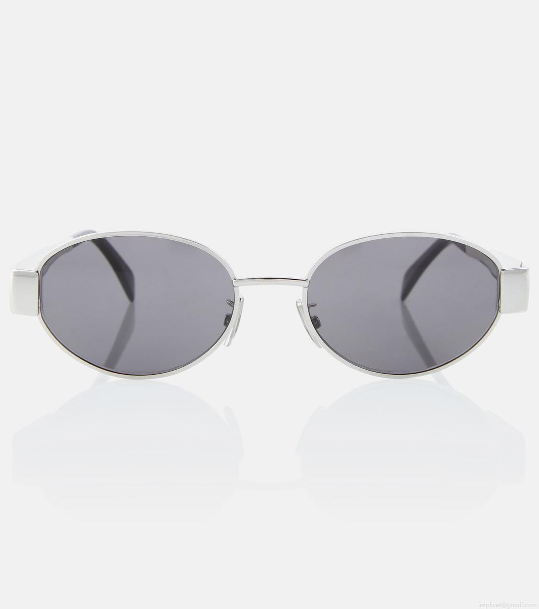 Celine EyewearTriomphe oval metal sunglasses Celine EyewearTriomphe oval metal sunglasses