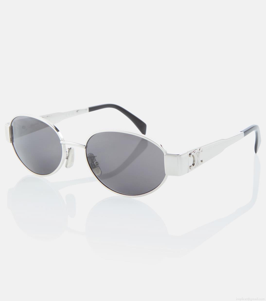 Celine EyewearTriomphe oval metal sunglasses Celine EyewearTriomphe oval metal sunglasses