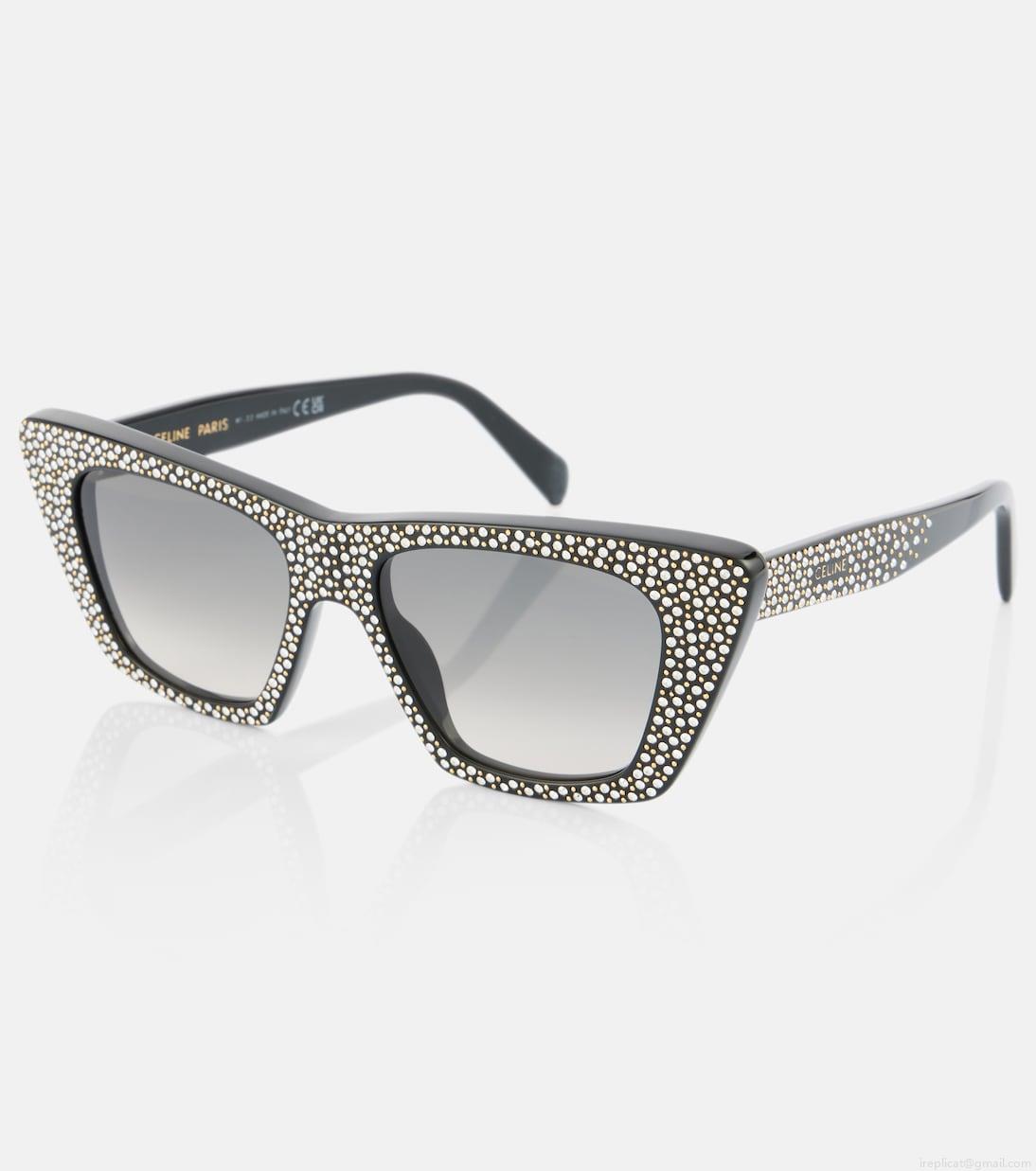 Celine EyewearEmbellished cat-eye sunglasses Celine EyewearEmbellished cat-eye sunglasses