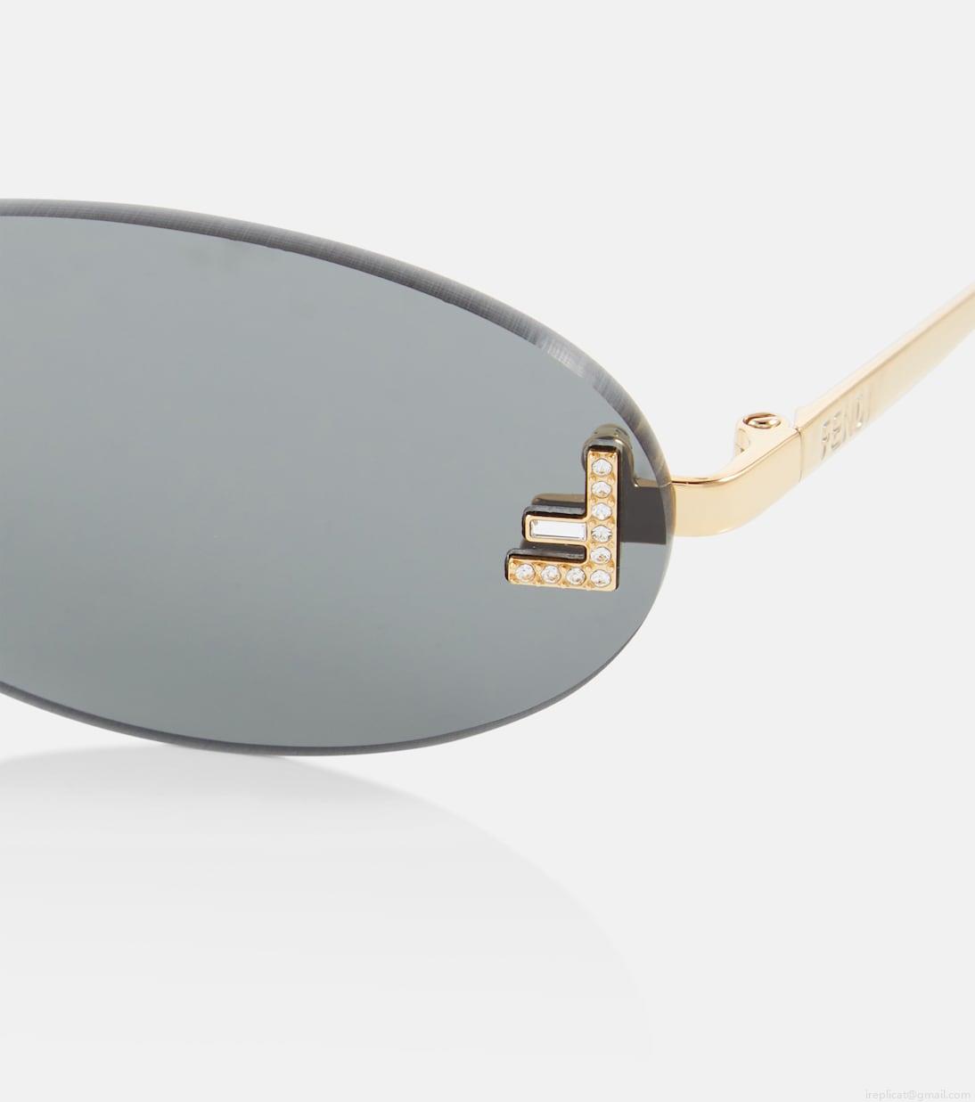 FendiFendi First embellished oval sunglasses FendiFendi First embellished oval sunglasses