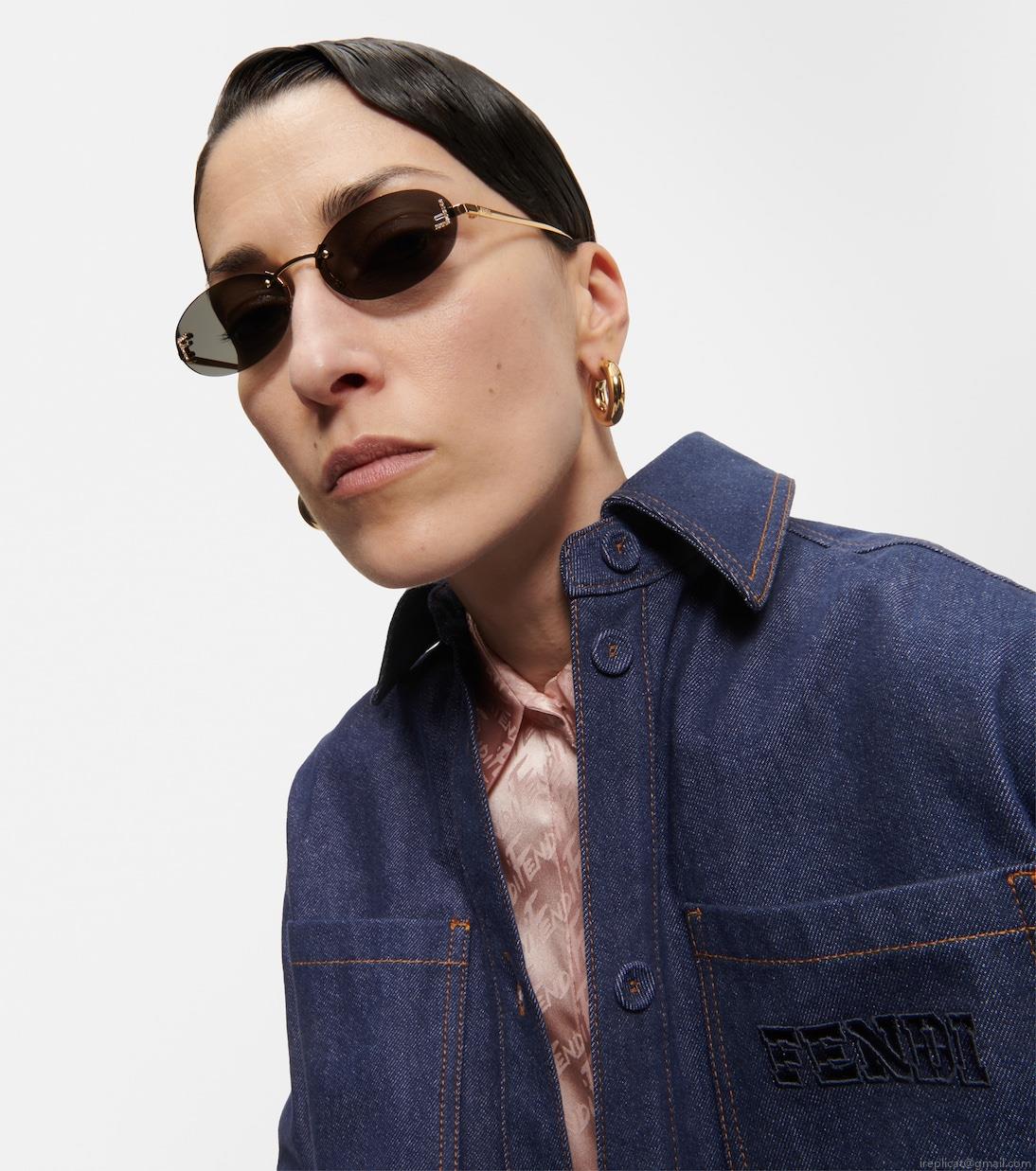 FendiFendi First embellished oval sunglasses FendiFendi First embellished oval sunglasses
