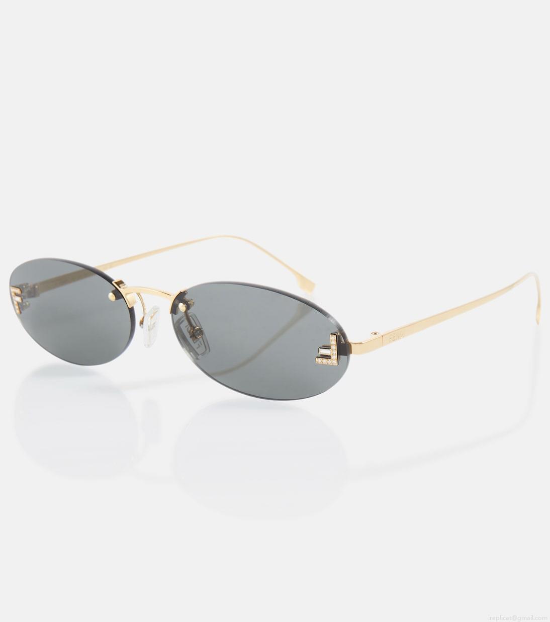 FendiFendi First embellished oval sunglasses FendiFendi First embellished oval sunglasses
