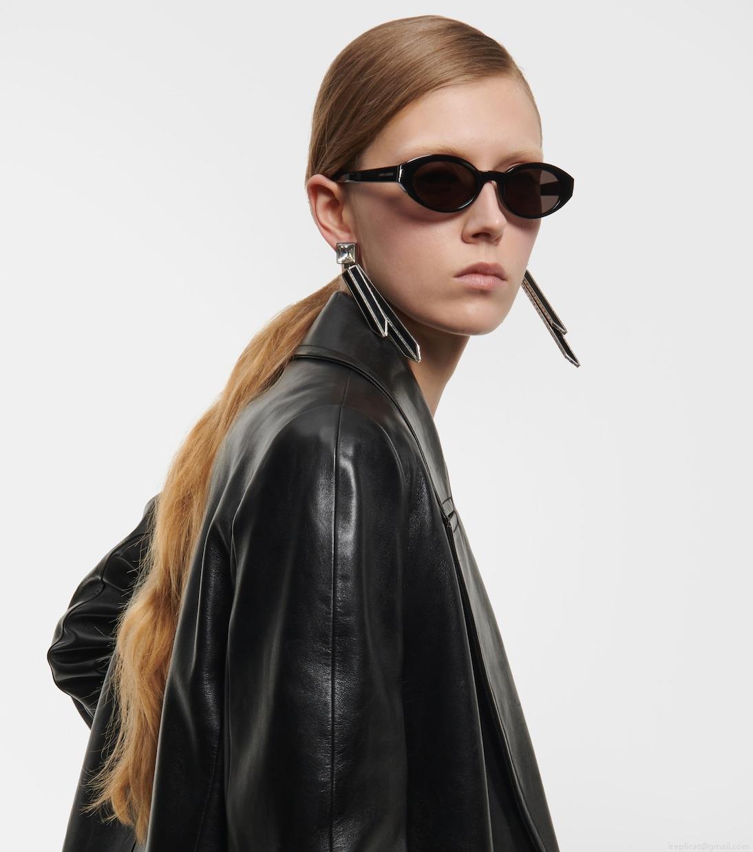 Saint LaurentOval acetate sunglasses Saint LaurentOval acetate sunglasses