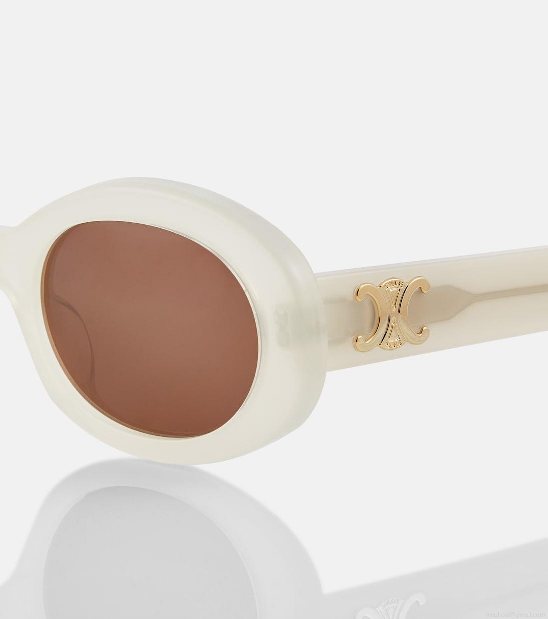 Celine EyewearTriomphe 01 oval sunglasses Celine EyewearTriomphe 01 oval sunglasses