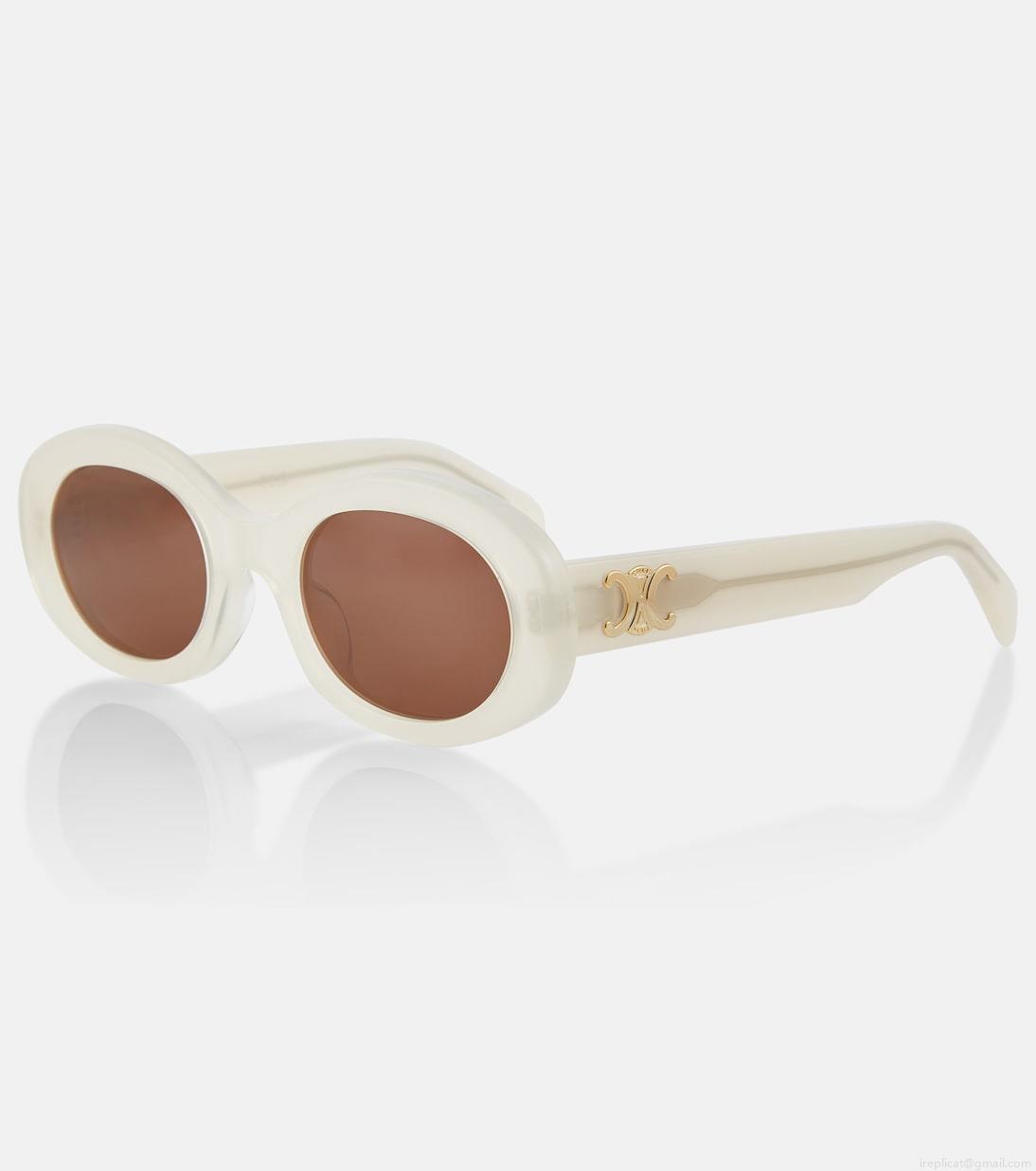 Celine EyewearTriomphe 01 oval sunglasses Celine EyewearTriomphe 01 oval sunglasses