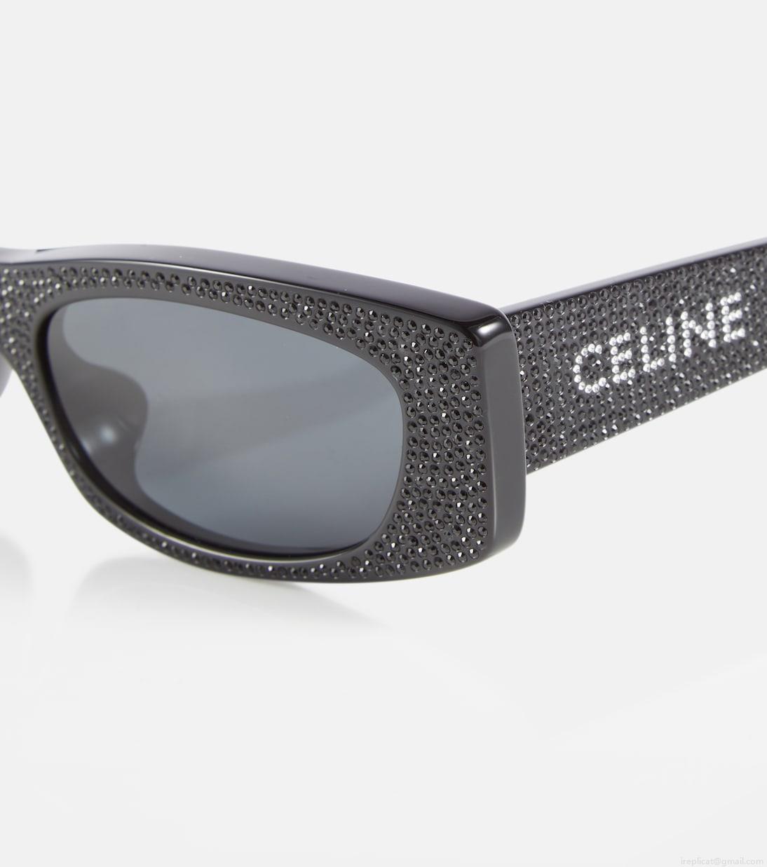 Celine EyewearEmbellished rectangular sunglasses Celine EyewearEmbellished rectangular sunglasses