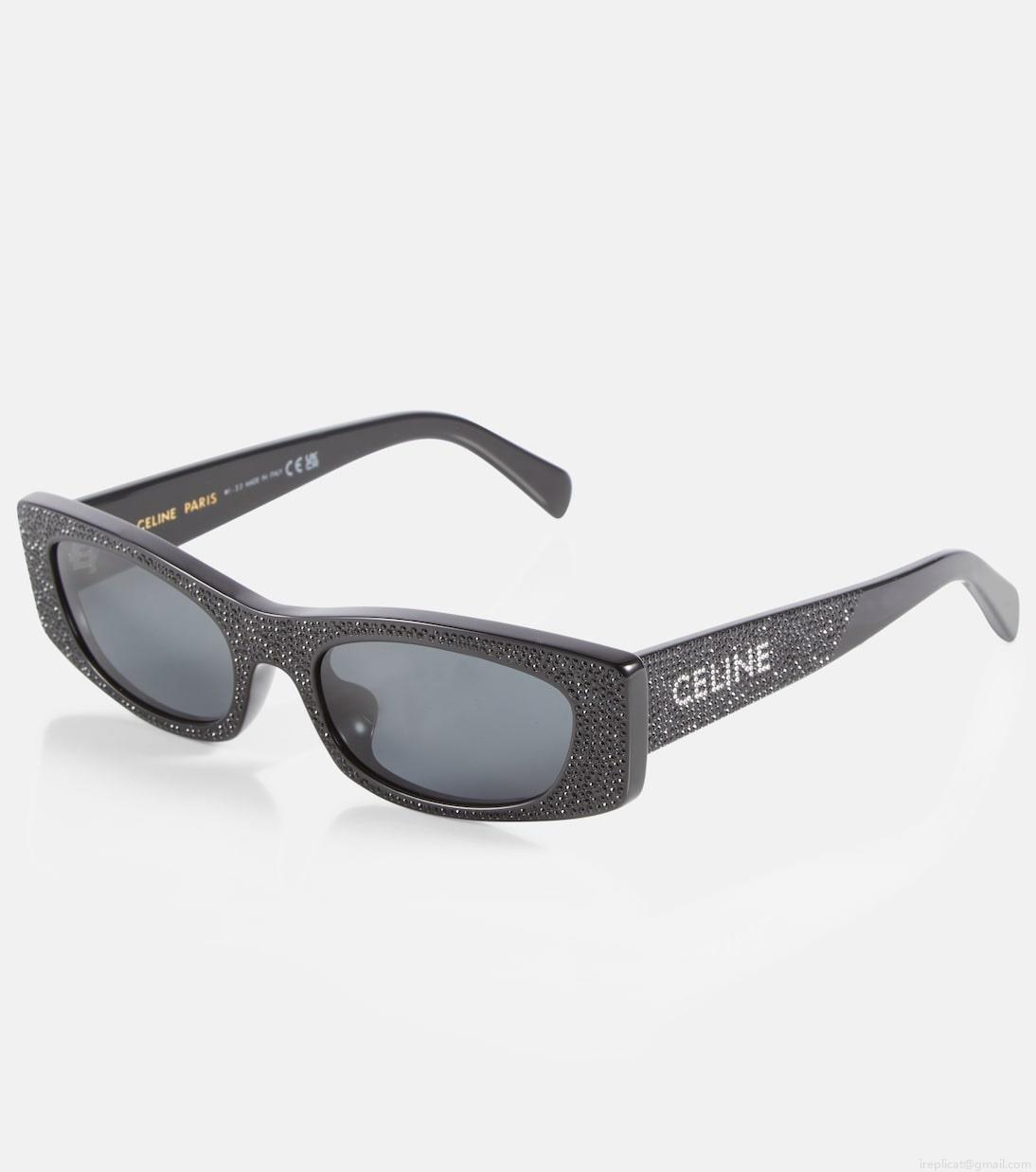 Celine EyewearEmbellished rectangular sunglasses Celine EyewearEmbellished rectangular sunglasses