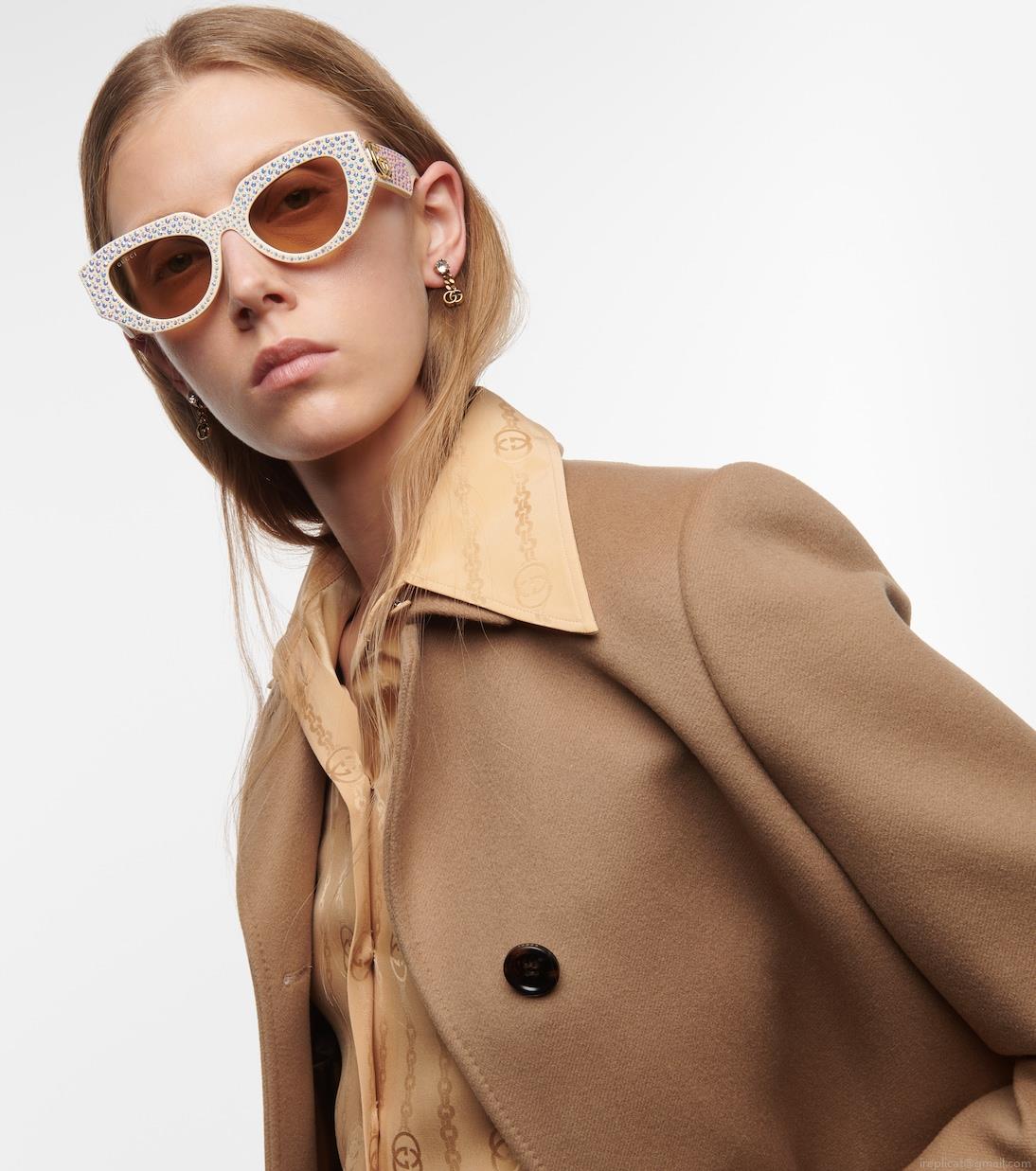 GucciEmbellished oval sunglasses GucciEmbellished oval sunglasses