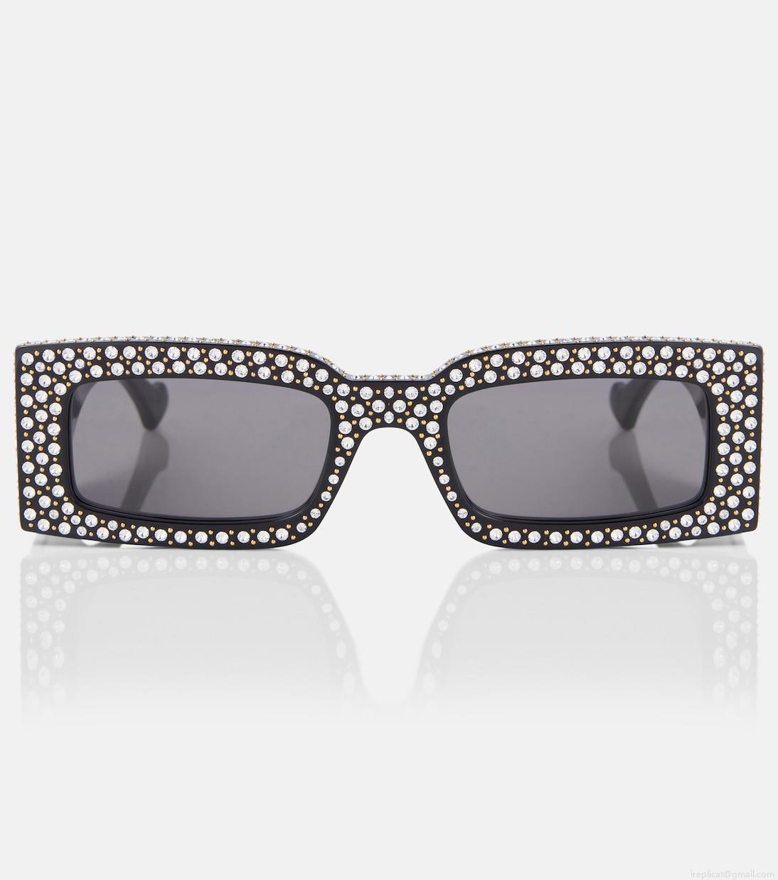 GucciDouble G polka-dot rectangular sunglasses GucciDouble G polka-dot rectangular sunglasses