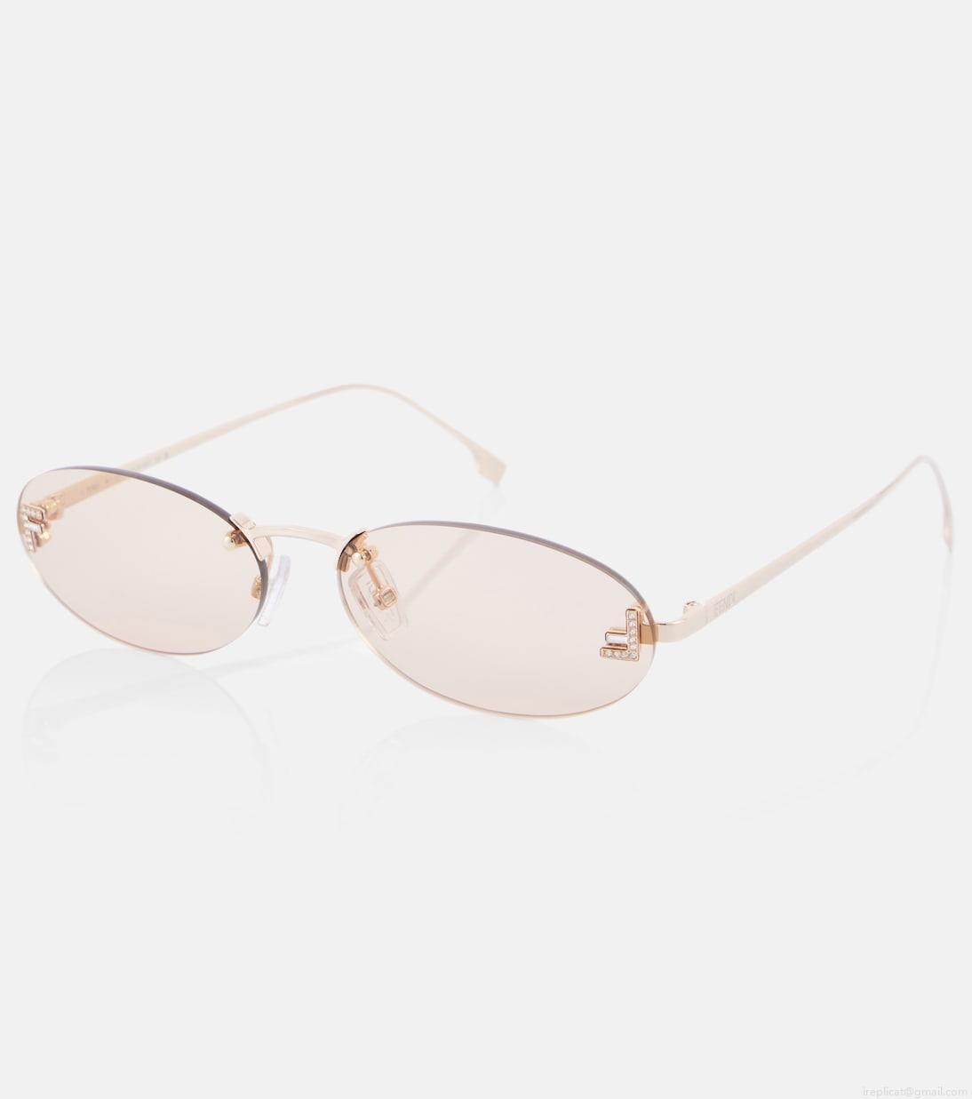 FendiFendi First Crystal oval sunglasses FendiFendi First Crystal oval sunglasses