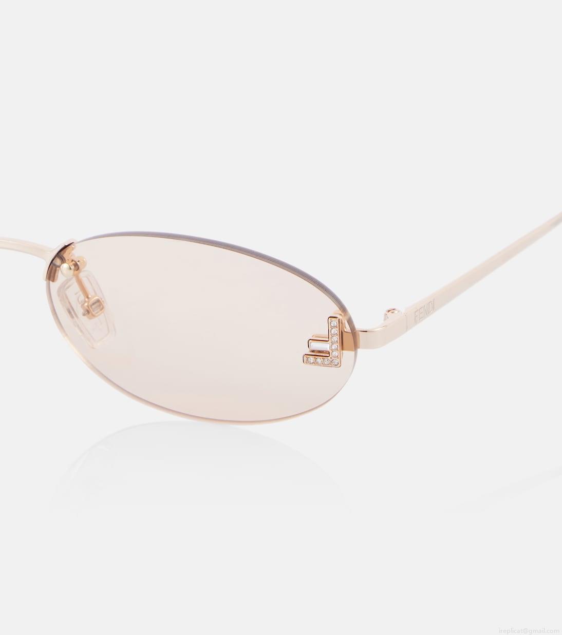 FendiFendi First Crystal oval sunglasses FendiFendi First Crystal oval sunglasses
